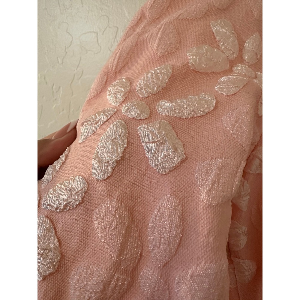 SHEIN Curve Pink Floral Tie Front Babydoll Mini Dress 0XL Plus Size Feminine - Picture 6 of 13